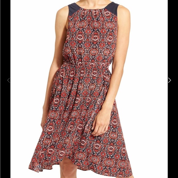 Athleta Printed Martinique Dress Aztec Sleeveless Midi Large - Picture 1 of 12